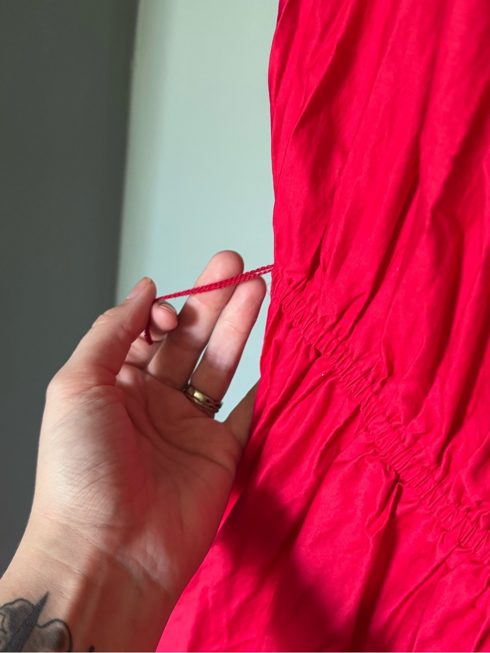 Flying Tomato Off-Shoulder Maxi Dress in Red - Picture 3 of 7